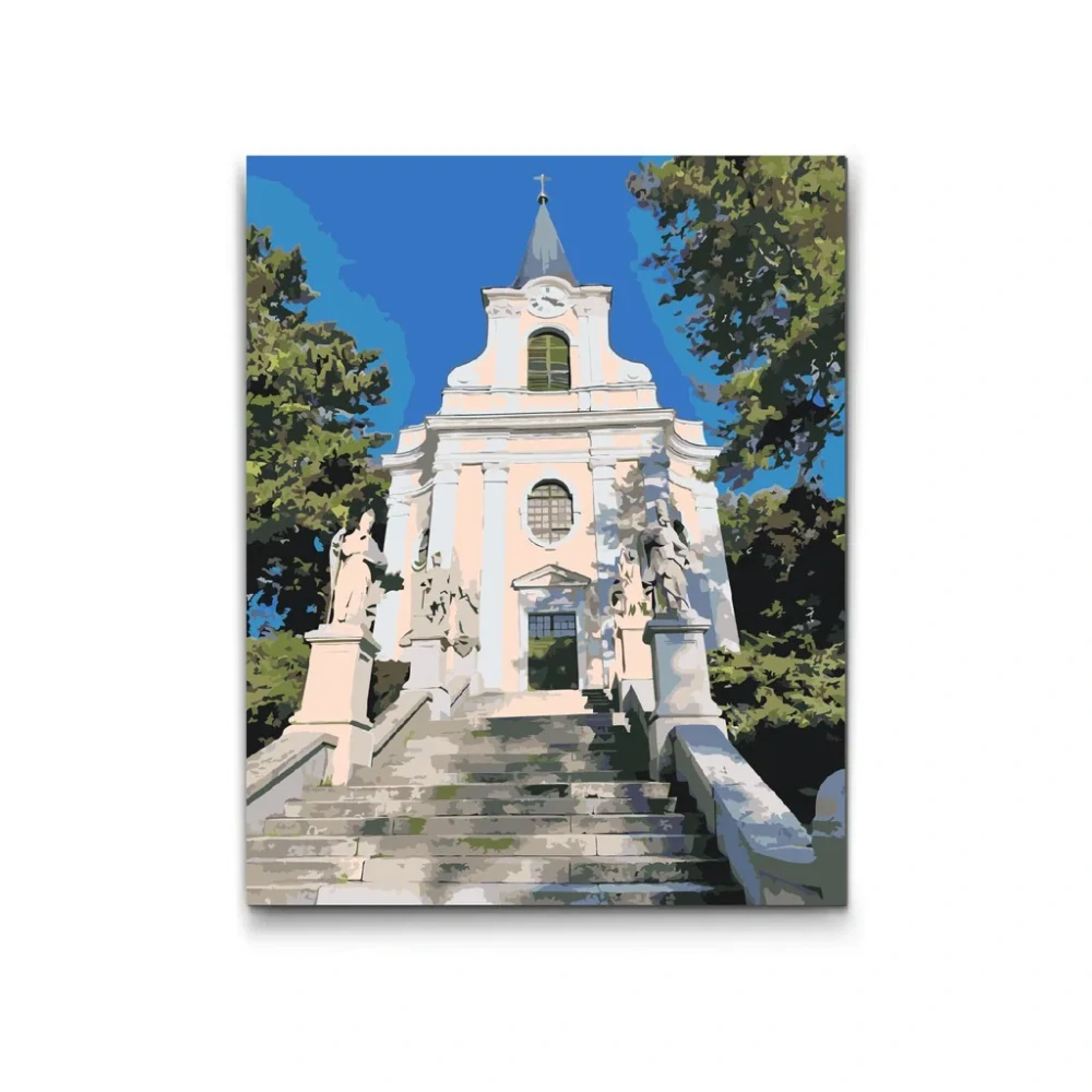 Paint by Number - Holy Cross Church Zidlochovice